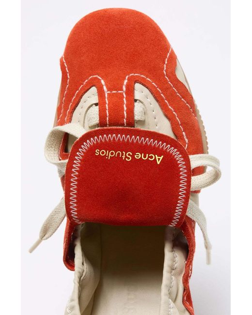 Acne Red Suede Lace-Up Shoes