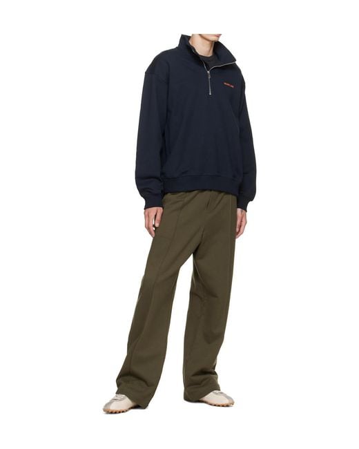Helmut Lang Green Elastic Waistband Sweatpants for men