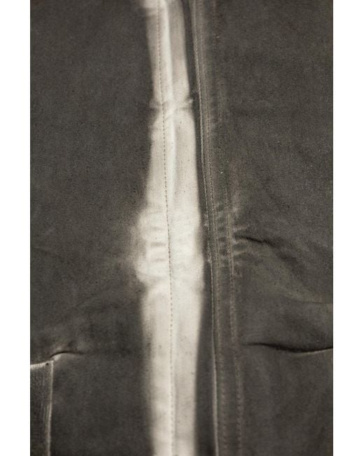 Rick Owens Black Cropped Zipped Bomber Jacket