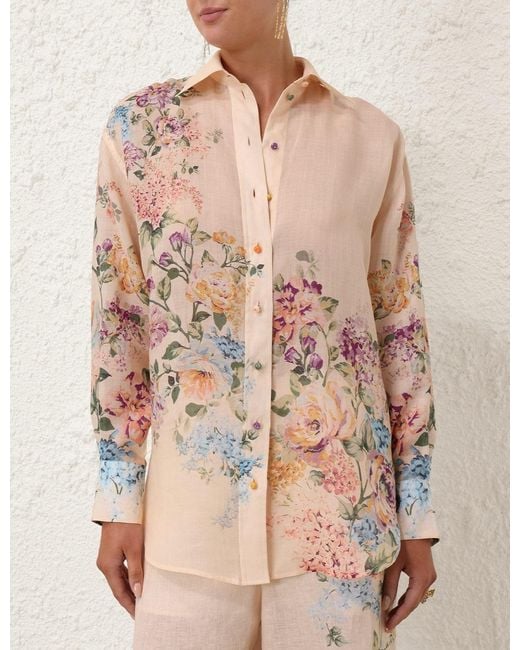 Zimmermann White Halliday Relaxed Shirt