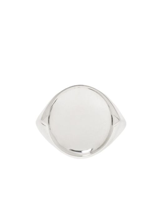 Bottega Veneta White Signet Ring