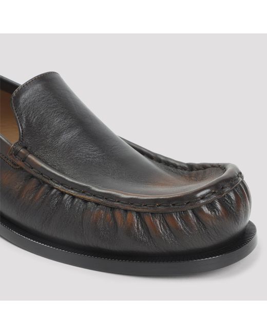 Dries Van Noten Black Square Toe Loafers for men