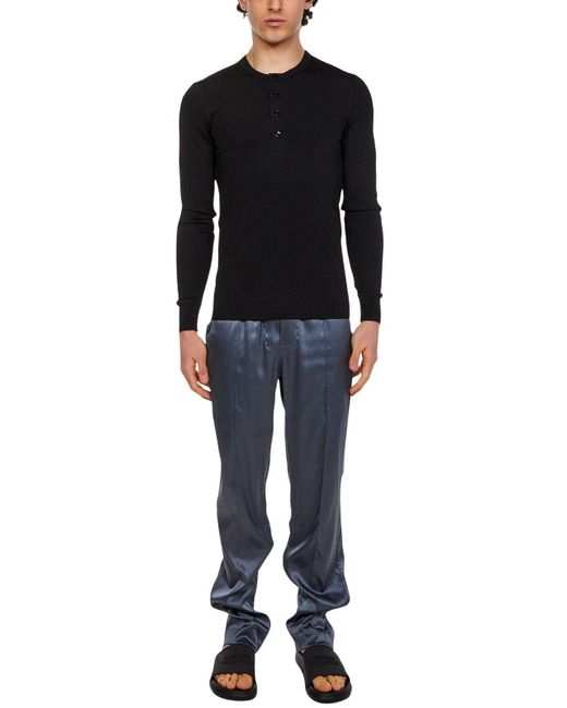 Tom Ford Blue Logo Casual Pants for men