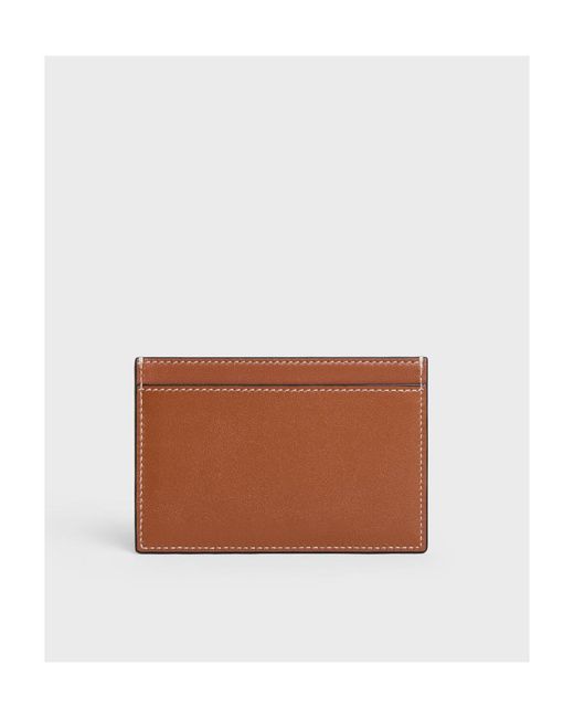 Céline Brown Card Holder Cuir Triomphe