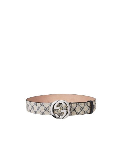 Gucci White Logo Belt for men