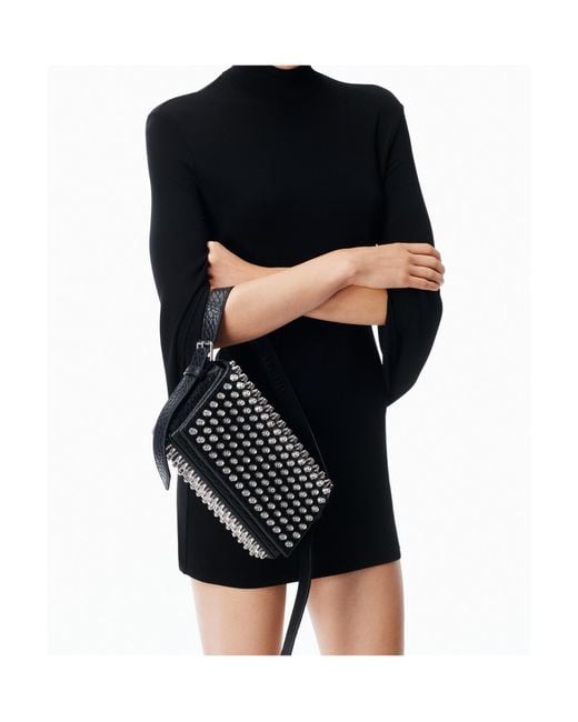 Alexander Wang Black Mini Ricco Studded Cross Body Bag
