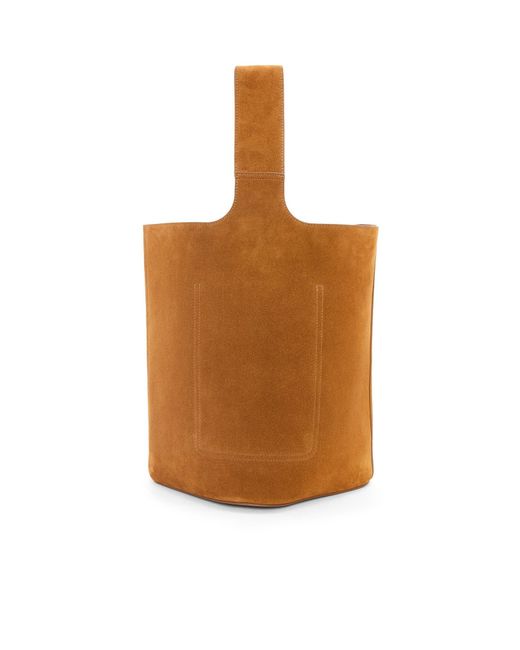 Loewe Brown Large Pebble Bucket Bag for men