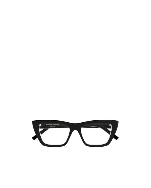 Saint Laurent White Eyewear Cat-Eye Frame Glasses