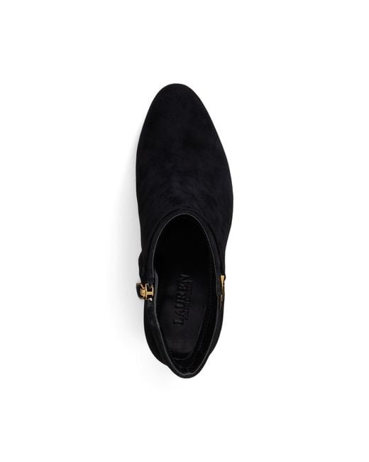 Ralph Lauren Black Side Zipper Ankle Boots