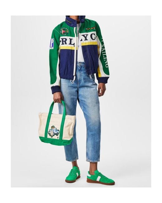 Polo Ralph Lauren Green Logo-Strapped Casual Sneakers
