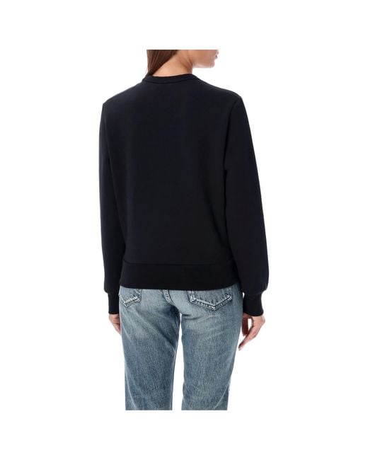 A.P.C. Black Logo Printed Crewneck Sweatshirt