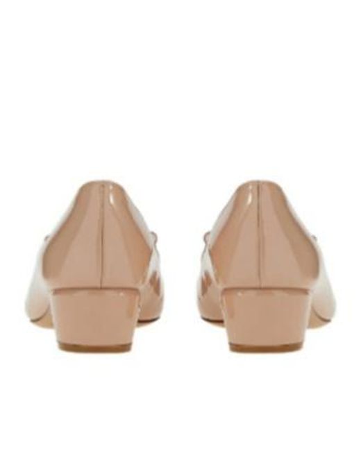 Ferragamo Natural Gancini Leather Pumps