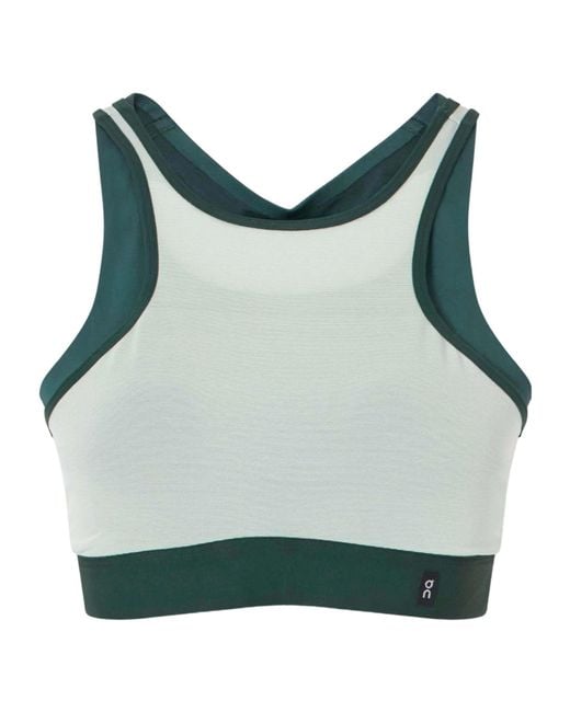 On Shoes Blue Performance Recycled Sports Bra