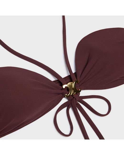 Céline Red Balconette Top