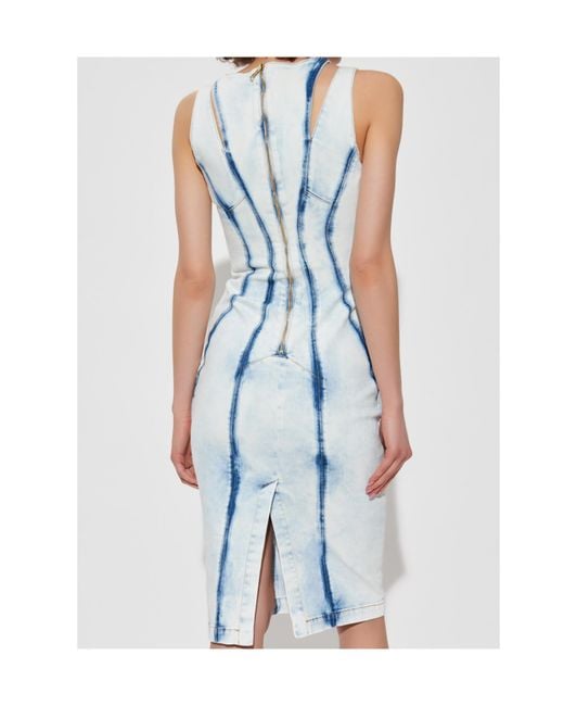 Versace Jeans Blue Couture Denim Pencil Dress