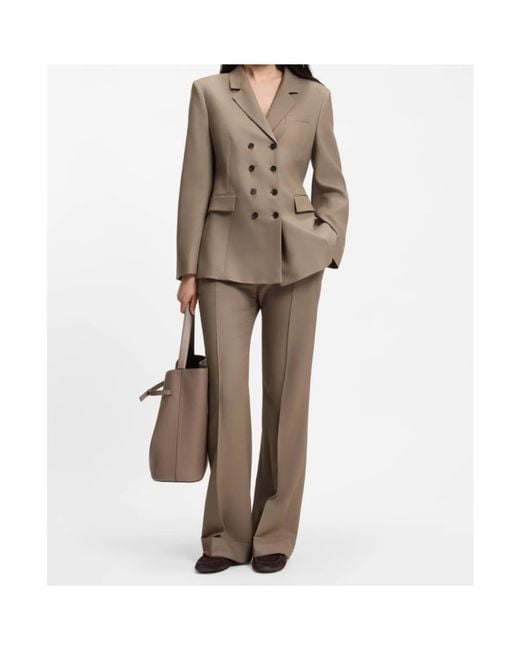 Boss Brown Long-Sleeved Suit Jacket