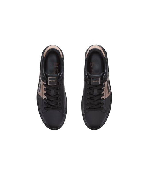 Balmain Black B-Court Trainers for men