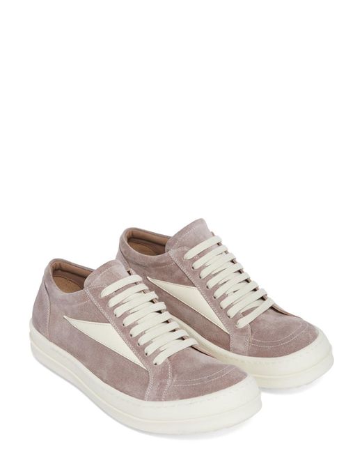Rick Owens Gray Round-Toe Low-Top Casual Shoes