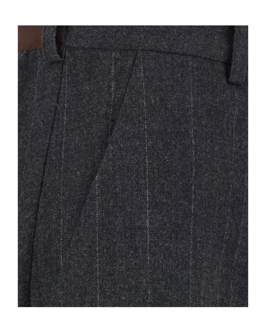 Jucca Blue High-Waist Pinstripe Pants