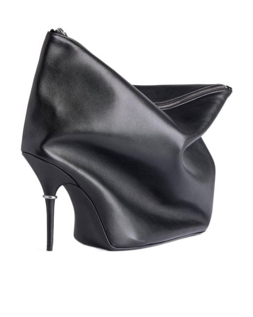 Balenciaga Black Calfskin Wader Clutch Bag