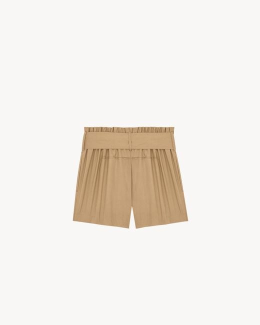Saint Laurent Natural Paperbag Bermuda Shorts