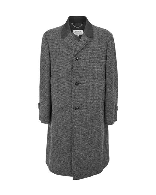 Maison Margiela Gray Tailored Slim Long Coat for men