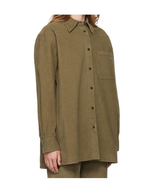 The Row Natural Corduroy Idro Shirt