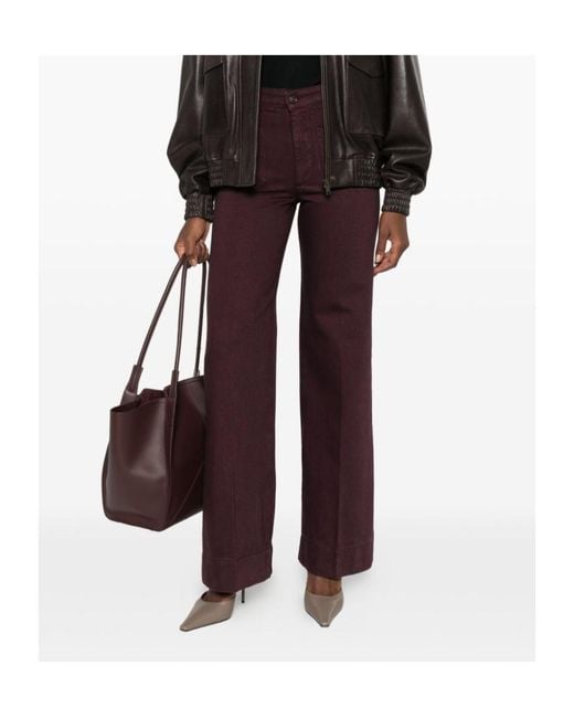 Victoria Beckham Purple Alina Straight-Leg Jeans