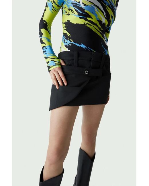 Coperni Black Irregular Skirt