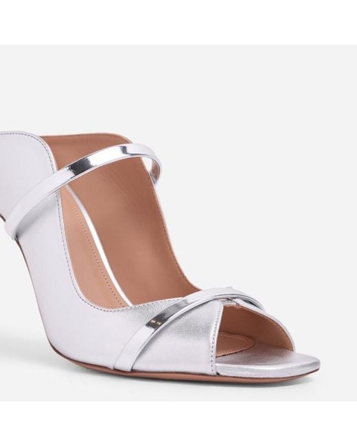 Malone Souliers White Open-Toed High-Heeled Sandals