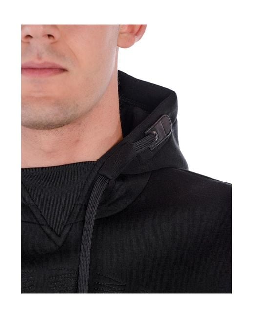 Emporio Armani Blue Hooded Sweater for men