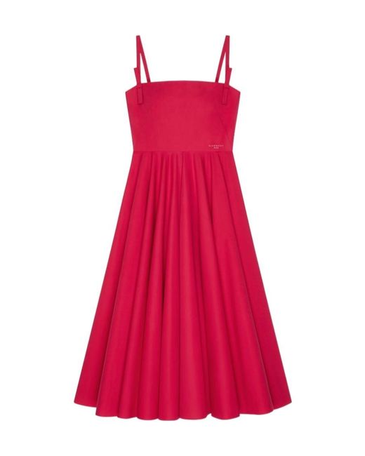 Givenchy Red Sliced Long Dress