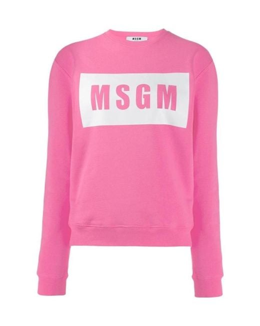 MSGM Pink Logo Sweater