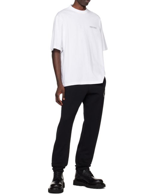 Marcelo Burlon Black County Of Milan Tempera Cross Sweatpants for men