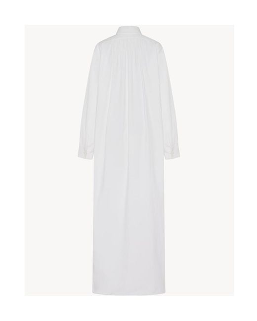The Row White Cosette Button-Down Dress