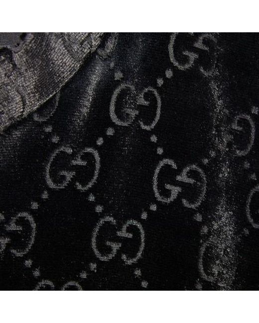Gucci Black Gg Stretch Velvet Devoré T-Shirt for men