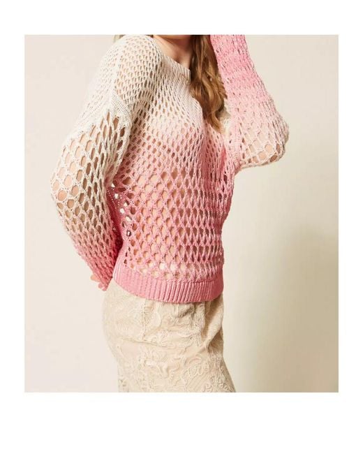Twinset Pink Myfo Cotton Sweater