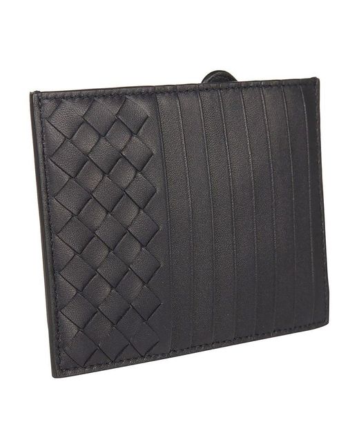 Bottega Veneta Black Intrecciato Weave Card Holder