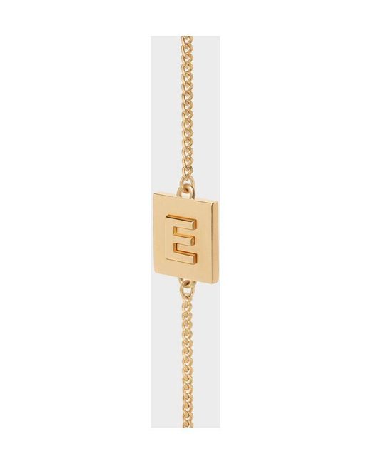 Céline White Alphabet E Bracelet