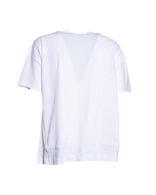 Comme des Garçons White Crew Neck Short-Sleeved T-Shirt for men