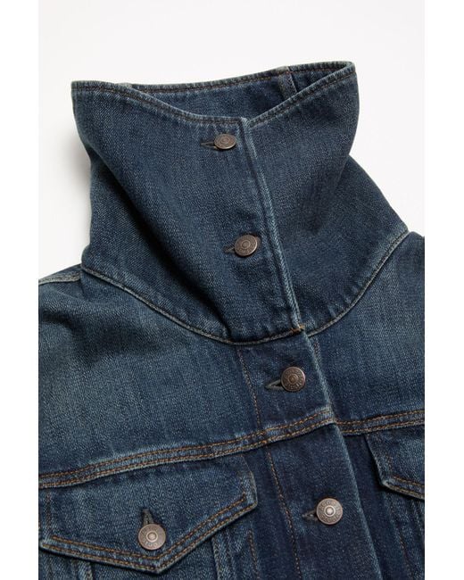 Acne Blue Cropped Denim Jacket