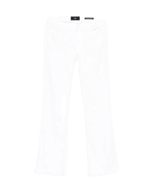 7 For All Mankind White Belt Loop Jeans