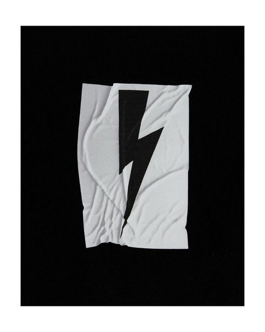 Neil Barrett Black Logo Short-Sleeved T-Shirt for men
