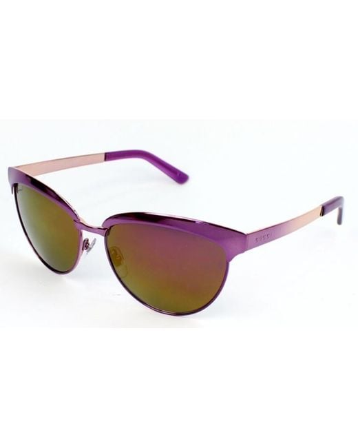 Gucci Purple Round Frame Sunglasses