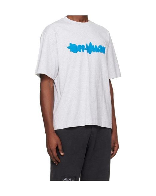 Off-White c/o Virgil Abloh White Puffy Type Skate Crew Neck T-Shirt for men