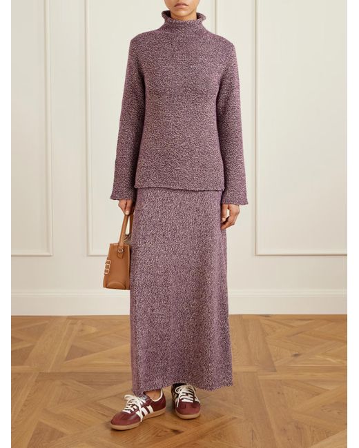 The Elder Statesman Purple Flow Cashmere Turtleneck Sweater