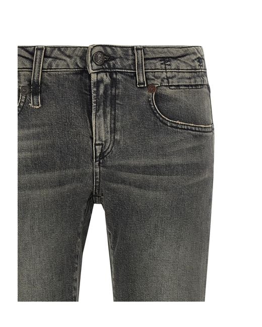 R13 Gray Belt-Loop Jeans