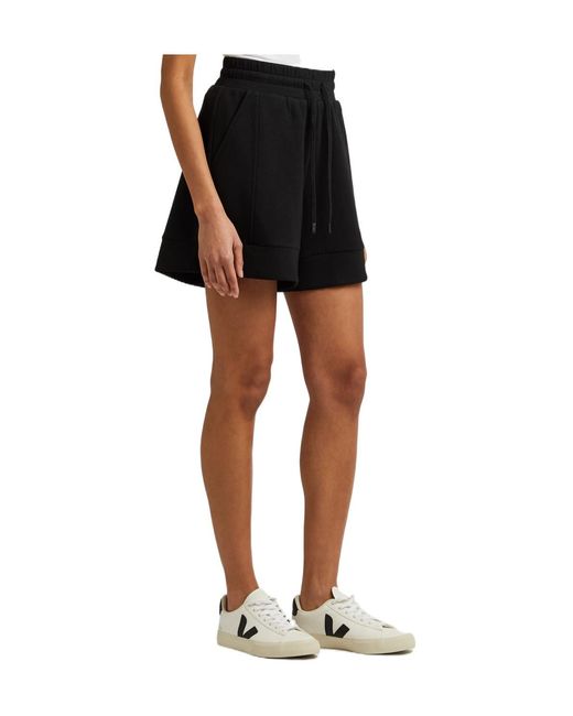 Varley Black Elastic Knit Shorts