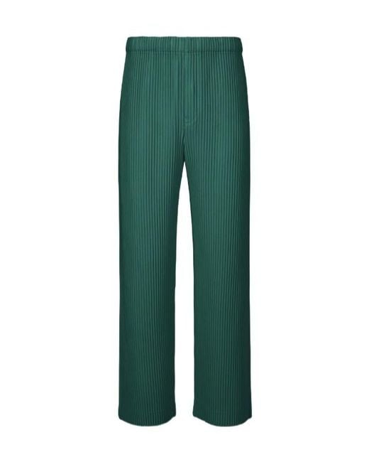 Homme Plissé Issey Miyake Green Homme Plissé Issey Miyake Pleated Trousers for men