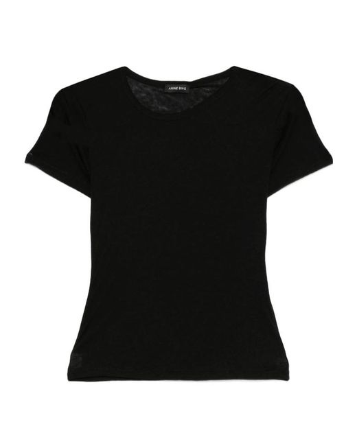 Anine Bing Black Sylvie Crew Neck T-Shirt